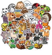 🐾 nature animal sticker pack: 50pcs cute animal waterproof stickers - ideal gift for kids, teens, and adults - suitable for water bottles, notebooks, skateboards, suitcases, and guitars logo