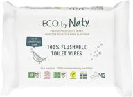 🌿 eco by naty flushable baby wipes, 504 count (12 packs of 42) | plant-based & compostable | zero plastic | chemical-free logo