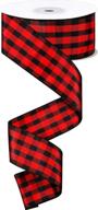 🎀 vibrant red and black plaid ribbon - 25 yards x 1.6 inches - ideal for christmas crafts & wedding decorations logo