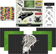 🥍 lacrosse themed paper and stickers scrapbook kit by scrapbook customs - go big logo