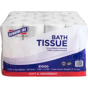 img 3 attached to Genuine Joe 91000 2-ply Bath Tissue (Pack of 36): Premium Quality Toilet Paper for Long-Lasting Comfort and Durability