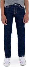 img 2 attached to Levis Elastic Waistband Jeans Rinse: Premium Boys' Clothing for Style and Comfort