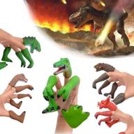 🦖 adorable valentine's dinosaur figure finger puppets - perfect gift for kids and dino enthusiasts! logo