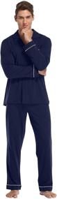 img 1 attached to 🌙 Cotton Classic Sleepwear by COLORFULLEAF: Comfortable Pajamas for a Good Night's Sleep