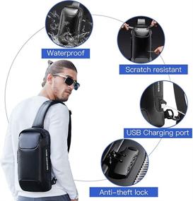 img 3 attached to BANGE Waterproof Shoulder Crossbody Backpack