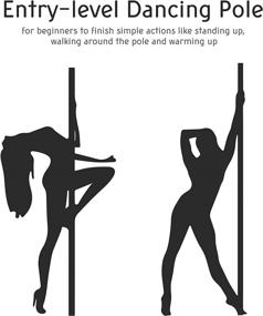 img 3 attached to 💃 AW Portable Static Dance Pole Full Kit Package for Exercise, Club Party, and Weight Loss - 50mm with Bag (Non-Rotating)