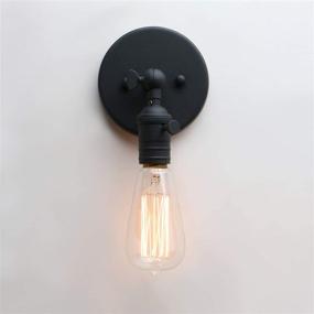 img 2 attached to Permo Minimalist Single Socket 1- Light Wall Sconce Lighting With On/Off Switch (Black)