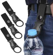 🎒 katosca 3pcs bottle hanging buckle clip - outdoor water bottle holder for backpacks, camping, hiking, traveling - black логотип