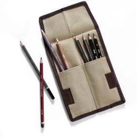img 2 attached to 🖍️ Derwent Pencil Case 2300671: Canvas Wrap Pencil Holder for 12 Pencils - Organize & Protect Your Art Supplies