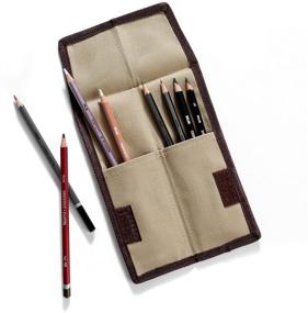 img 3 attached to 🖍️ Derwent Pencil Case 2300671: Canvas Wrap Pencil Holder for 12 Pencils - Organize & Protect Your Art Supplies