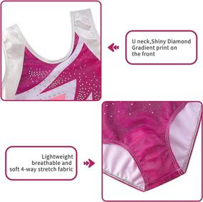 img 1 attached to Leotards Gymnastics Tumbling Sparkly Athletic