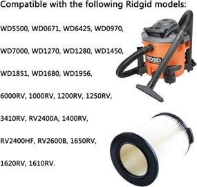 img 2 attached to 🔍 High-Quality VF4000 Replacement Filter for Rid-gid, Husky, and Craftsman Wet Dry Vacuums - Perfect Fit for 5-20 Gallon Models - Washable & Reusable