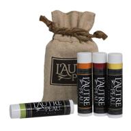 🍯 usa merchant- l'autre peau luxury lip balm: all-natural beeswax treatment for dry chapped lips - moisturizing decadence gift set (asian pear, acai berry, honey & pomegranate) - 4 pack logo