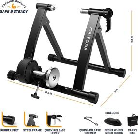 img 1 attached to 🚴 Alpcour Bike Trainer Stand for Indoor Riding – Portable Stainless Steel Indoor Trainer w/Magnetic Flywheel, Noise Reduction, 6 Resistance Settings & Bag – Stationary Exercise for Road & Mountain Bikes: A Comprehensive Review and Buying Guide