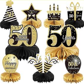 img 4 attached to Birthday Decoration Centerpieces Decorations Honeycomb Event & Party Supplies
