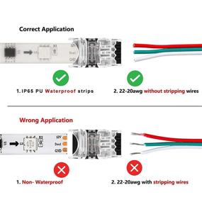 img 1 attached to 💧 10-Pack Waterproof LED Strip Connectors: Quick Connect Without Stripping - SUPERNIGHT