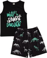 summer clothes sleeveless coconut dinosaur boys' clothing for clothing sets logo