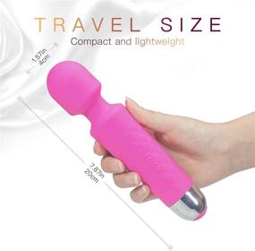 img 3 attached to 🔋 ETOKON Rechargeable Personal Wand Massager: 20 Vibration Patterns & 8 Speeds for Neck, Shoulder, Back, and Waist Muscle Relief. Cordless, Waterproof, Quiet, and Powerful (Pink)