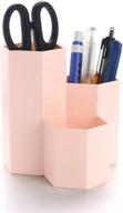 💖 yagote pink desk organizer - multifunctional pen holder & makeup brushes holder for home, office, bathroom логотип