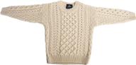 carraig donn childs sweater natural - stylish boys' clothing logo