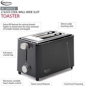 img 3 attached to 🍞 Black Betty Crocker BC-2605CB Cool Wall 2-Slice Toaster