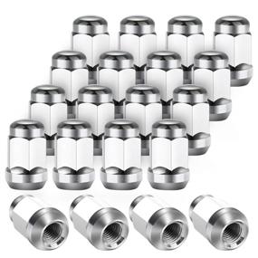 img 4 attached to 🔧 Chrome Lug Nuts - 12x1.5 Closed End Bulge Acorn Lug Nuts - Cone Seat - 19mm Hex Wheel Lug Nuts Compatible for Ford Escape, Ford Focus, Ford Fusion - Pack of 20 Pcs