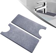 durable wehhbtye faucet absorbent mat - prevent water stains with grey faucet wraparound diatomite absorbent mat - ideal for kitchen and bathroom sink counters - diatomaceous splash catcher dish drying pads logo