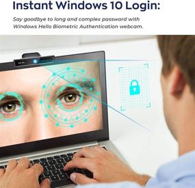 img 4 attached to wo-we Windows Hello Face Recognition Webcam: Fast Login and Anti-Hacking for Windows 10 - Business IR Webcam with Dual Microphones for Video Conferencing, Streaming, Recording - 720p HD Black