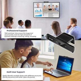 img 2 attached to wo-we Windows Hello Face Recognition Webcam: Fast Login and Anti-Hacking for Windows 10 - Business IR Webcam with Dual Microphones for Video Conferencing, Streaming, Recording - 720p HD Black