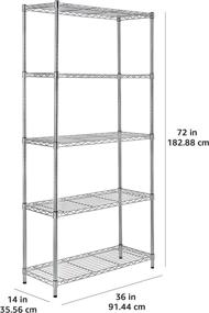 img 1 attached to Amazon Basics Adjustable Shelving Organizer Storage & Organization