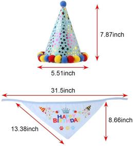 img 3 attached to 🐶 Cute Doggie Hat with LovinPet Dog Birthday Bandana Scarf - Happy Birthday Party Supplies Decorations for Pet Puppy Cat