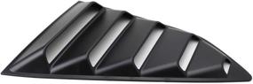 img 1 attached to 🏎️ Enhance Your Chevy Camaro's Style with iJDMTOY Black Finish Racing Style Rear Side Window Scoop Vent/Louvers Shades (2016-up Compatible)