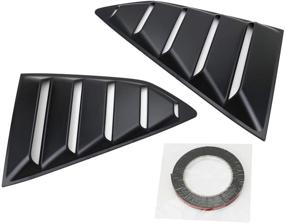 img 2 attached to 🏎️ Enhance Your Chevy Camaro's Style with iJDMTOY Black Finish Racing Style Rear Side Window Scoop Vent/Louvers Shades (2016-up Compatible)