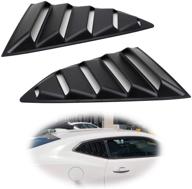 🏎️ enhance your chevy camaro's style with ijdmtoy black finish racing style rear side window scoop vent/louvers shades (2016-up compatible) logo