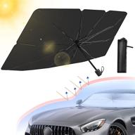 ultimate car windshield sunshade: powerful heat and sun blocker, must-have umbrella-style shade for all windshield sizes logo