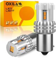 🔆 high-power 1156 turn signal led bulbs - ultra-bright amber yellow 2 pack logo