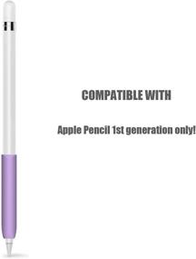 img 3 attached to 📱 YINVA Apple Pencil 1st Gen Grip Holder - Premium Silicone Case Cover Sleeve for iPad Pencil 1 - Pink, Purple, Green, White