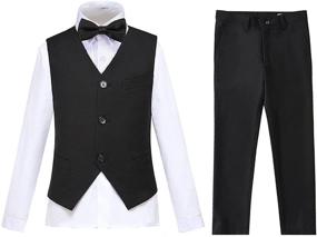 img 4 attached to Tuxedo Toddler Bearer Outfit: Stylish Boys' Clothing for Suits & Sport Coats