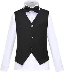 img 3 attached to Tuxedo Toddler Bearer Outfit: Stylish Boys' Clothing for Suits & Sport Coats