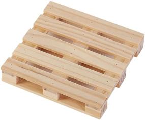 img 1 attached to 🪑 Protective Wooden Mini Pallet Coaster Set: Perfect for Hot and Cold Beverages (6 Pack)