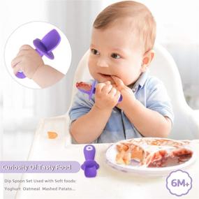 img 3 attached to 🍽️ Termichy Weaning Self Feeding Training Utensils: Enhance Your Baby's Food Self-Feeding Skills!