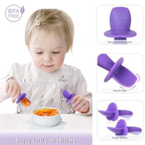 img 1 attached to 🍽️ Termichy Weaning Self Feeding Training Utensils: Enhance Your Baby's Food Self-Feeding Skills!