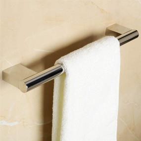 img 3 attached to 🚿 Alise Bathroom Single Towel Bar: Stylish Wall Mount Towel Rack 14-Inch, SUS304 Stainless Steel Polished Chrome Finish