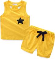 boys' summer cotton clothing sets: littlespring tracksuit for optimal style and comfort logo