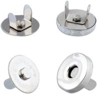 🧲 20 sets silver magnetic button clasps 14mm - ideal for sewing, crafts, purses, bags, clothing, leather, scrapbooking, handbags logo