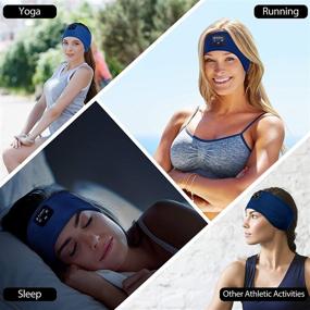 img 1 attached to 🎧 Fulext Спортивная повязка на голову со встроенными Bluetooth-наушниками - спортивная повязка с встроенными динамиками, долгое время работы, идеальная для тренировок, бега, йоги.
