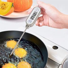 img 1 attached to 🌡️ Efficient and Durable MEASUREMAN Digital Waterproof Meat Thermometer: 304 Stainless Steel Case, 5" Probe, Hook, Hold, on/Off, IP65 Waterproof