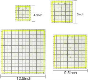 img 1 attached to UOOU Quilting Acrylic Cutting Ruler for Quilters and Sewing Projects