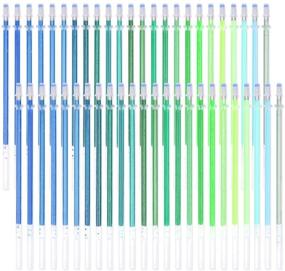 img 3 attached to 🖌️ Vibrant 48 Pcs Green Gel Pen Refills - 2 Sets with 24 Colors each, Ideal for Art, Coloring Books, Scrapbooking & More