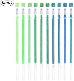 img 1 attached to 🖌️ Vibrant 48 Pcs Green Gel Pen Refills - 2 Sets with 24 Colors each, Ideal for Art, Coloring Books, Scrapbooking & More
